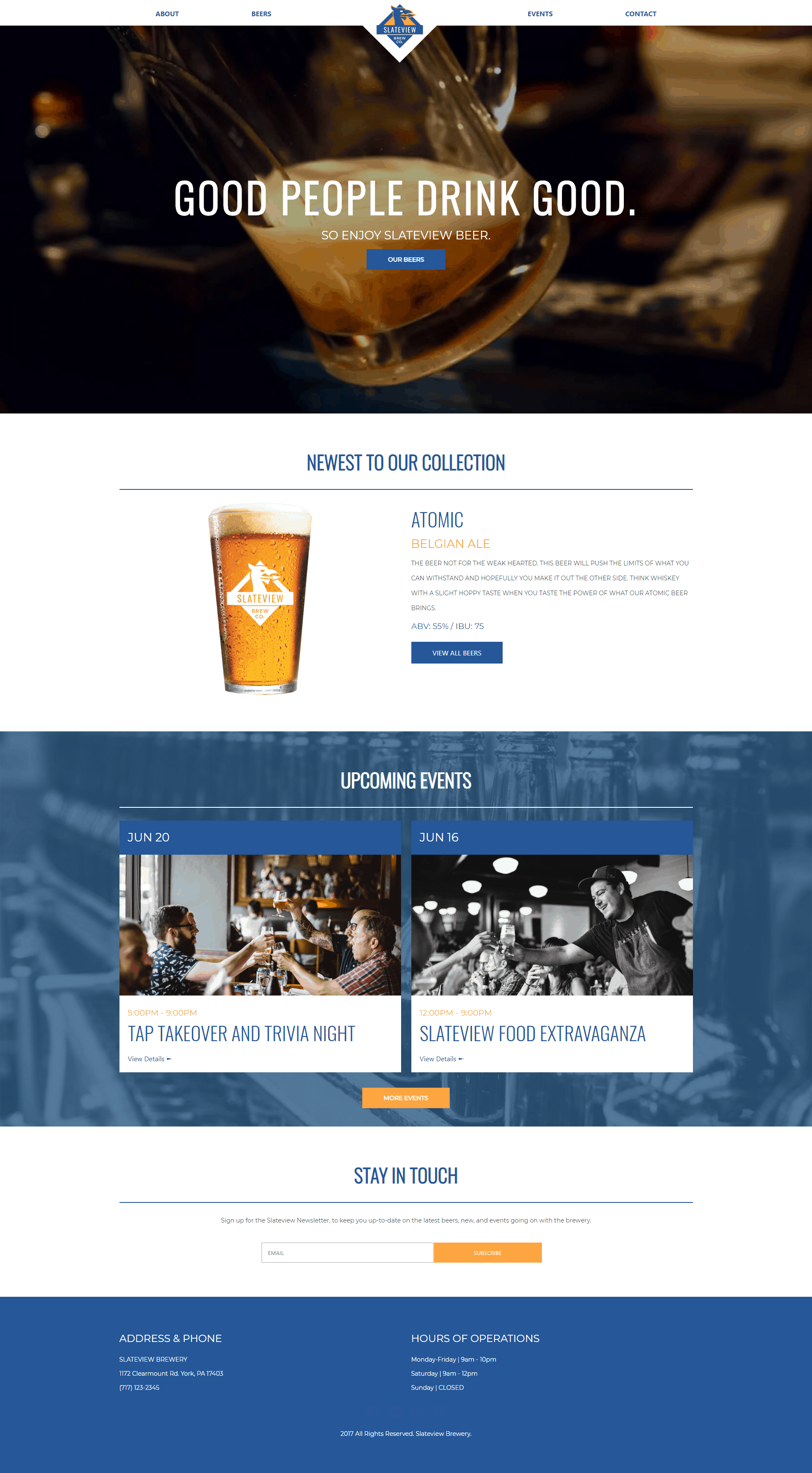 Slateview Brewing website